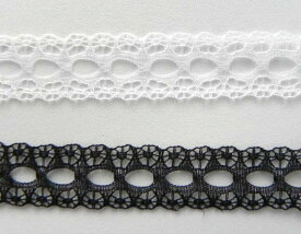 ☆　はしごレース　☆【はしごレースB】　☆2m巻　＆　3m巻　＆　5m巻　ホワイト＆ブラック　ハンドメイド　手作りしましょ♪　お好みのリボンを通してネ♪