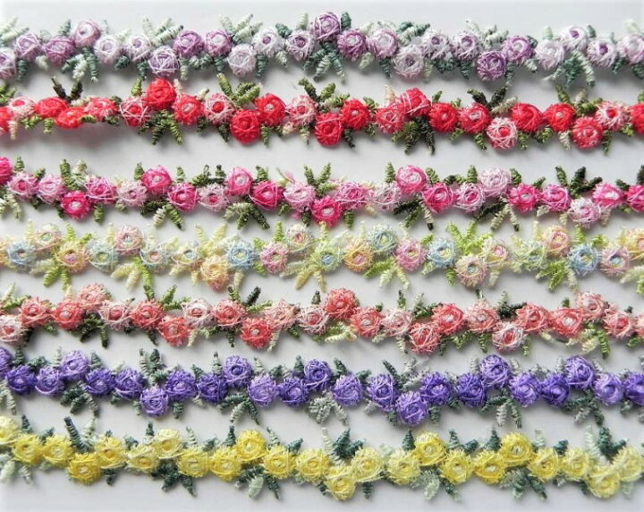 楽天市場】☆ ケミカルレース 小花のレース ☆ 2m巻き ◇ 約12mm  
