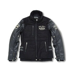 VonDutch 2015-2016秋冬モデル VOM-WM04 Melton Jackets カラー：ブラック サイズ：レディースL VOM-WM04 ボンダッチ ジャケット バイク