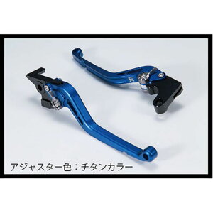 ユーカナヤ スタンダードタイプ アルミ削り出しビレットレバー(レバーカラー:マットレッド) ゼファー1100/ゼファー1100RS カラー 調整アジャスター:マットチタン KA040-004-0115-16