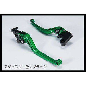 ユーカナヤ スタンダードタイプ アルミ削り出しビレットレバー(レバーカラー:マットグリーン) ゼファー400/ゼファーχ カラー 調整アジャスター:マットブラック KA041-005-0117-11