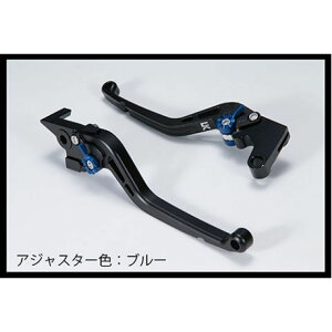 ユーカナヤ スタンダードタイプ アルミ削り出しビレットレバー(レバーカラー:マットブラック) エストレアRS カラー 調整アジャスター:マットブルー KA052-005-0111-14