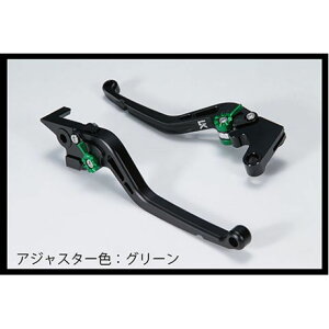 ユーカナヤ スタンダードタイプ アルミ削り出しビレットレバー(レバーカラー:マットブラック) エストレアRS カラー 調整アジャスター:マットグリーン KA052-005-0111-17