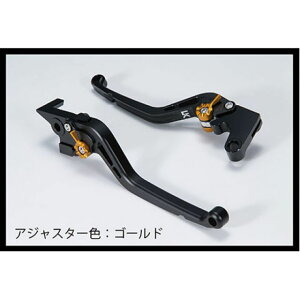 ユーカナヤ スタンダードタイプ アルミ削り出しビレットショートレバー 艶消しカラー(レバーカラー:マットブラック) ゼファー400/ゼファーχ カラー 調整アジャスター:マットゴールド