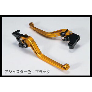 ユーカナヤ スタンダードタイプ アルミ削り出しビレットショートレバー 艶消しカラー(レバーカラー:マットゴールド) ゼファー750/ゼファー750RS カラー 調整アジャスター:マットブラッ