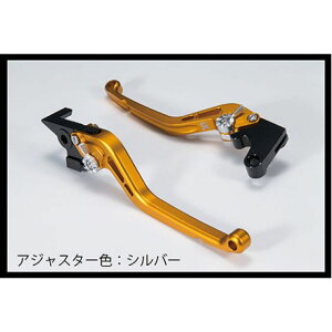 ユーカナヤ スタンダードタイプ アルミ削り出しビレットレバー(レバーカラー:マットゴールド) GSX-R750 カラー 調整アジャスター:マットシルバー SU020-035-0112-13