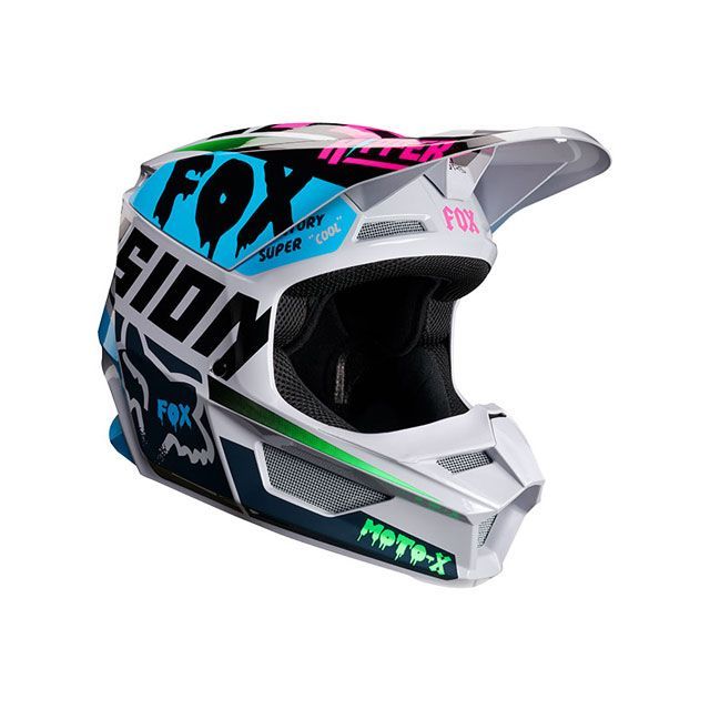 【正規品】FOX オフロードヘルメット V1 ユース ヘルメット ツァール（ライトグレー） サイズ：YS/47-48cm フォックス