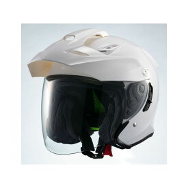 Marushin インナーバイザー付きジェットヘルメット MSJ1 TE-1（ホワイト） サイズ：M ・01001114 マルシン ジェットヘルメット バイク