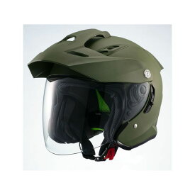 Marushin インナーバイザー付きジェットヘルメット MSJ1 TE-1（マットカーキ） サイズ：XL ・01001626 マルシン ジェットヘルメット バイク