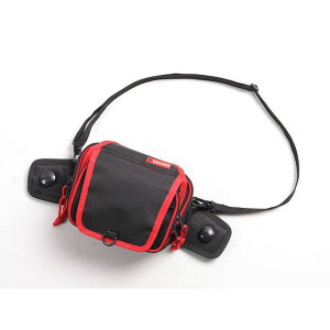 デグナー NB-180 ナイロンタンクバッグポーチ カラー ブラック/レッドパイピング NB-180