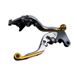 SPEEDRA アルミビレットアジャストレバーセット 可倒延長式(レバー本体:チタン) アジャスター ブラック エクステンション ゴールド KA0405818-BKGD