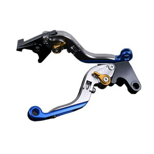 SPEEDRA アルミビレットアジャストレバーセット 可倒延長式(レバー本体:チタン) GSX-R600 GSX-R750 アジャスター ゴールド エクステンション ブルー SU0405979-GDBE