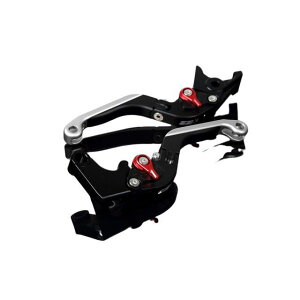 SPEEDRA アルミビレットアジャストレバーセット 可倒延長式(レバー本体:マットブラック) GSX-R600 GSX-R750 アジャスター マットレッド エクステンション マットシルバー LVGM050BK-RDSR