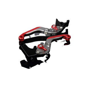 SPEEDRA アルミビレットアジャストレバーセット 可倒延長式(レバー本体:マットチタン) GSX-R600 GSX-R750 アジャスター マットレッド エクステンション マットレッド LVGM050TM-RDRD