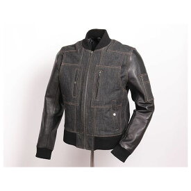 デグナー 2019-2020秋冬モデル 19WJ-18 レザーデニムコンビジャケット（ブラック/ブラック） サイズ S【特価品】 19WJ-18-BKBK