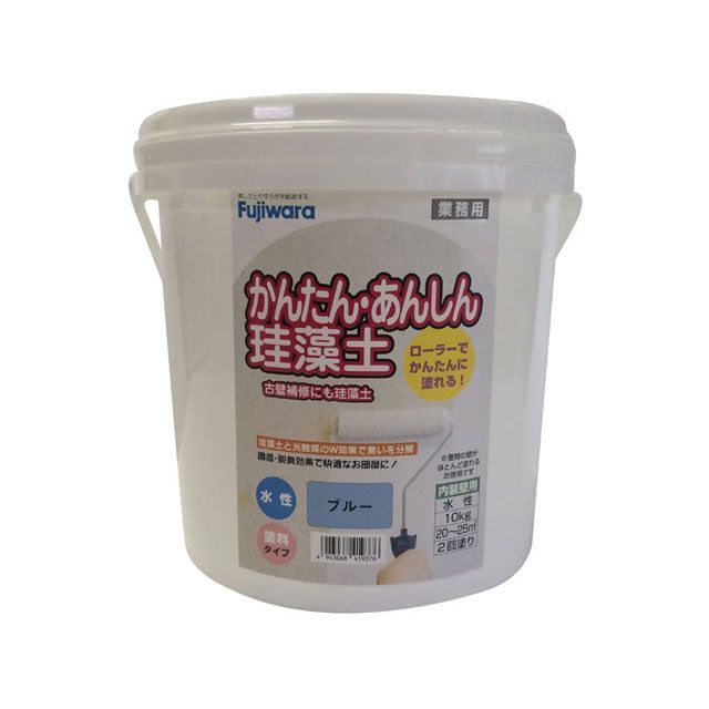 【雑誌付き】fujiwara-chemical 日用品 フジワラ化学 ポリ缶ブルー 簡単安心珪藻土10kg その他