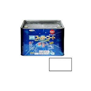 アサヒペン 水性スーパーコート 5L(ツヤ消し白) AP9011481