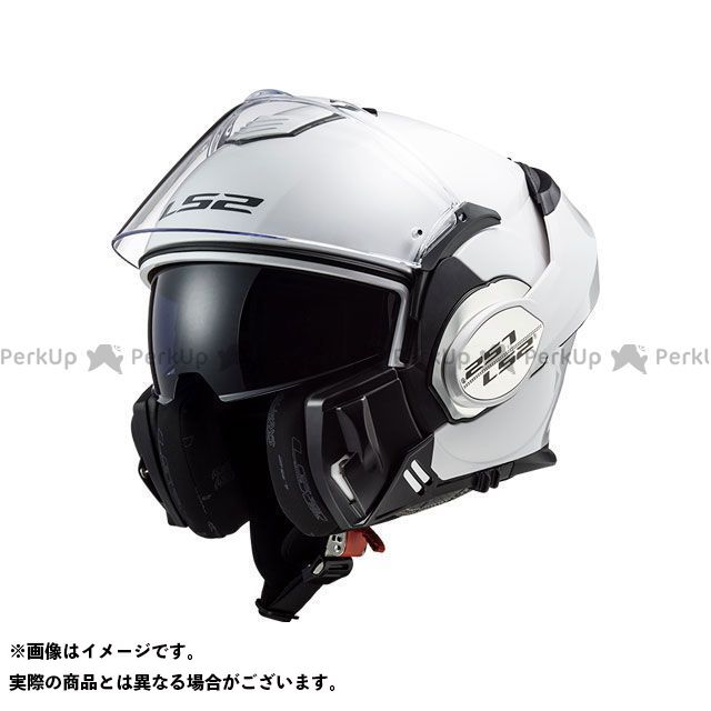LS2 HELMETS システムヘルメット（フリップアップ） VALIANT（ホワイト） サイズ：M エルエスツーヘルメット バイク  モトメガネ 