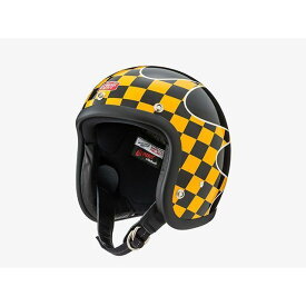 GREASER Style GREASER CHECKER カラー：ブラック サイズ：S HGS018 グリーサースタイル ジェットヘルメット バイク