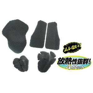 ラフ&ロード RR10045 エアスルーパッドフルセット(ブラック) サイズ フリー RR10045