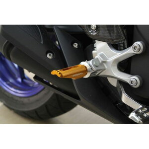 SPEEDRA アルミ削り出しステップ レーシングタイプ ライダー用 YZF-R25/YZF-R3/MT-25/MT-03 取付部 ブラック ステップバー レッド AFPR215RD