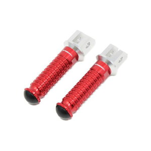 SPEEDRA アルミ削り出しステップ スタンダードタイプ ライダー用 YZF-R25/YZF-R3/MT-25/MT-03 取付部 シルバー ステップバー レッド AFPS115RD