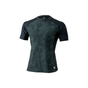 TSデザイン 841552 ショートスリーブシャツ(ブラック×迷彩) サイズ LL 841552