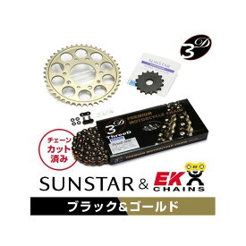 SUNSTAR KE45744 スプロケット＆チェーンキット（ブラック） KE45744 サンスター スプロケット関連パーツ バイク YZF-R1 YZF-R1M