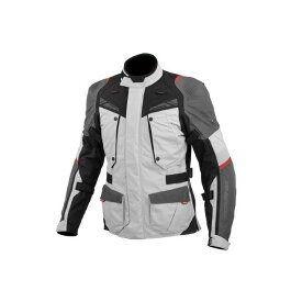 【特価品】コミネ 2020-2021秋冬モデル JK-609 フルイヤーアドベンチャージャケット（ライトグレー/ブラック） サイズ XL ・07-609