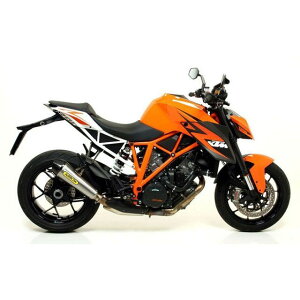 アロー KTM 1290 SUPER DUKE R 14 HOMOLOGATED NICHROM X-KONE SILENCER WITH CARBON END CAP FOR ORIGINAL COLLECTORS | 71820XKI arr_71…