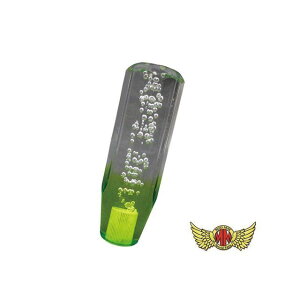 マッドマックス クリスタルシフトノブ 泡 150mm クリア/グリーン 変換アダプター付き MM75-0003-CLG