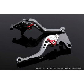 正規品／SPEEDRA アジャストレバー スタンダードショート（レバー本体カラー：シルバー） アジャスターカラー：レッド LVCG078SR-RD SPEEDRA レバー バイク ADV150