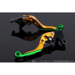 SPEEDRA アジャストレバー 可倒延長式(レバー本体カラー:ゴールド) ADV150 アジャスターカラー ブラック エクステンションカラー グリーン LVGG078GD-BKGN