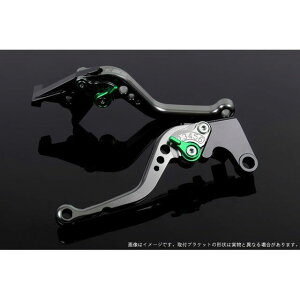 SPEEDRA アジャストレバー スタンダードショート(レバー本体カラー:チタン) XMAX アジャスターカラー グリーン LVCG081TM-GN