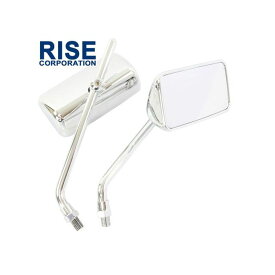 正規品／RISE CORPORATION ミラー ハーレー用スクエアミラー（メッキ） C15Z9990132CH ライズコーポレーション ミラー関連パーツ バイク 汎用