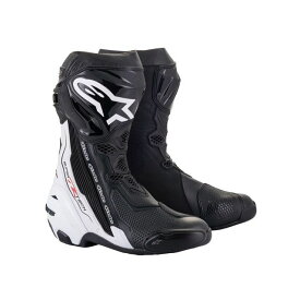 Alpinestars SUPERTECH R v2 BOOT（ブラック/ホワイト） サイズ：26.0cm アルパインスターズ ライディングブーツ バイク