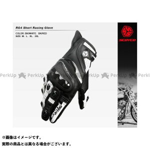 スコイコ RG4 ショートレーシンググローブ(ブラック/ホワイト) サイズ XL RG4-BK/WH-XL