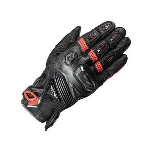 RSタイチ RST441 ラプター レザーグローブ(ブラック/ブラック/レッド) サイズ L RST441BK04L