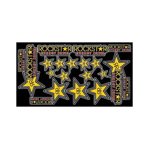 gOtBbNX ROCK STAR DRINKS SHEET Black/Red/White/Yellow Print ėp MT-RKSTSSTARS