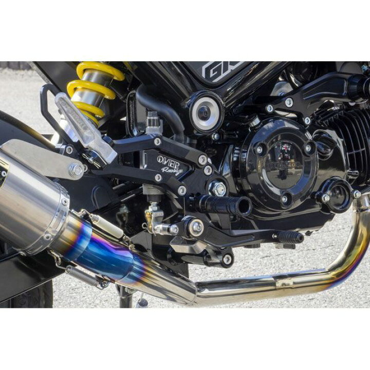 新しい季節 Over Racing グロム バックステップ関連パーツ バックステップ 4ポジション タンデム付 ブラック オーバーレーシング Fucoa Cl
