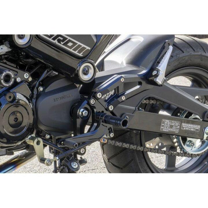 新しい季節 Over Racing グロム バックステップ関連パーツ バックステップ 4ポジション タンデム付 ブラック オーバーレーシング Fucoa Cl