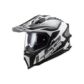 LS2 HELMETS EXPLORER F/エクスプローラーエフ（マットブラックホワイト） サイズ：XL 407012102XL エルエスツーヘルメット オフロードヘルメット バイク