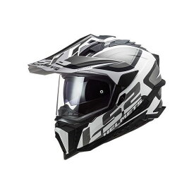 LS2 HELMETS EXPLORER F/エクスプローラーエフ（マットブラックホワイト） サイズ：XXL 407012102XXL エルエスツーヘルメット オフロードヘルメット バイク