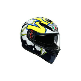 正規品／AGV K-3 SV MPLK 007-BUBBLE BLUE/WH/YELLOW FLUO サイズ：M（57-58cm） 030192MF00707 エージーブイ フルフェイスヘルメット バイク