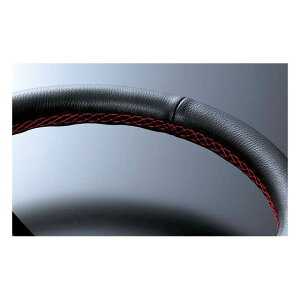 D1 SPEC FLAT-C(フラットC) ステアリング 35パイ ブラックレザー/レッドステッチ DSC-FC35RE