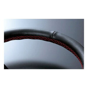 D1 SPEC DEEP60 ステアリング 32.5パイ ブラックレザー/レッドステッチ DSC-60325RE