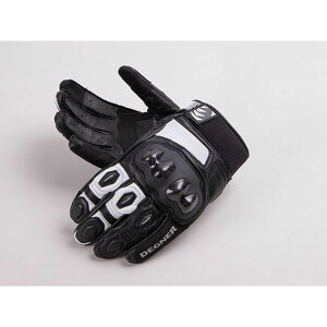 デグナー 【特価品】2022春夏モデル TG-75 レザースポーツグローブ(ブラック/ホワイト) サイズ L TG-75