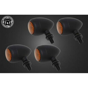 ガレージT&F エッグウィンカー(LED)ブラック オレンジレンズ仕様キット 汎用 ウインカーステー A ・SL149BKOA