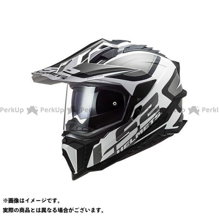 LS2 HELMETS オフロードヘルメット アウトレット品 EXPLORER F/エクスプローラーエフ（マットブラックホワイト）  サイズ：XL エルエスツーヘルメット バイク モトメガネ 