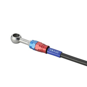 スウェッジラインプロ リアホースキット(レッド&ブルー) モンキー125 ABS ホースカラー ブラック SAPB0042R